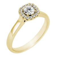 Zásnubní prsten s lab-grown diamanty v halo stylu Reley