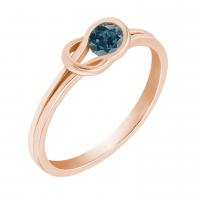 Romantický zásnubní prsten s modrým diamantem Cearah