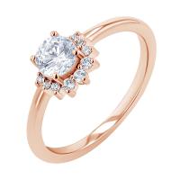 Half halo prsten s 0.45ct IGI certifikovaným diamantem Sonnie