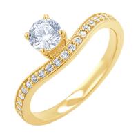 Atypický zásnubní prsten s lab-grown diamanty Sami