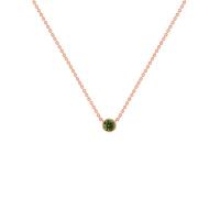 Minimalistický náhrdelník se zeleným diamantem Glosie