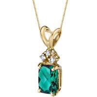 Zlatý přívěsek s emerald smaragdem a diamanty Deandra