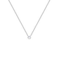 Stříbrný minimalistický náhrdelník s měsíčním kamenem Glosie