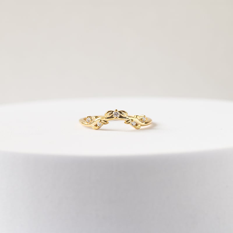 Vykrojený prsten ve tvaru větvičky s lab-grown diamanty Aiden