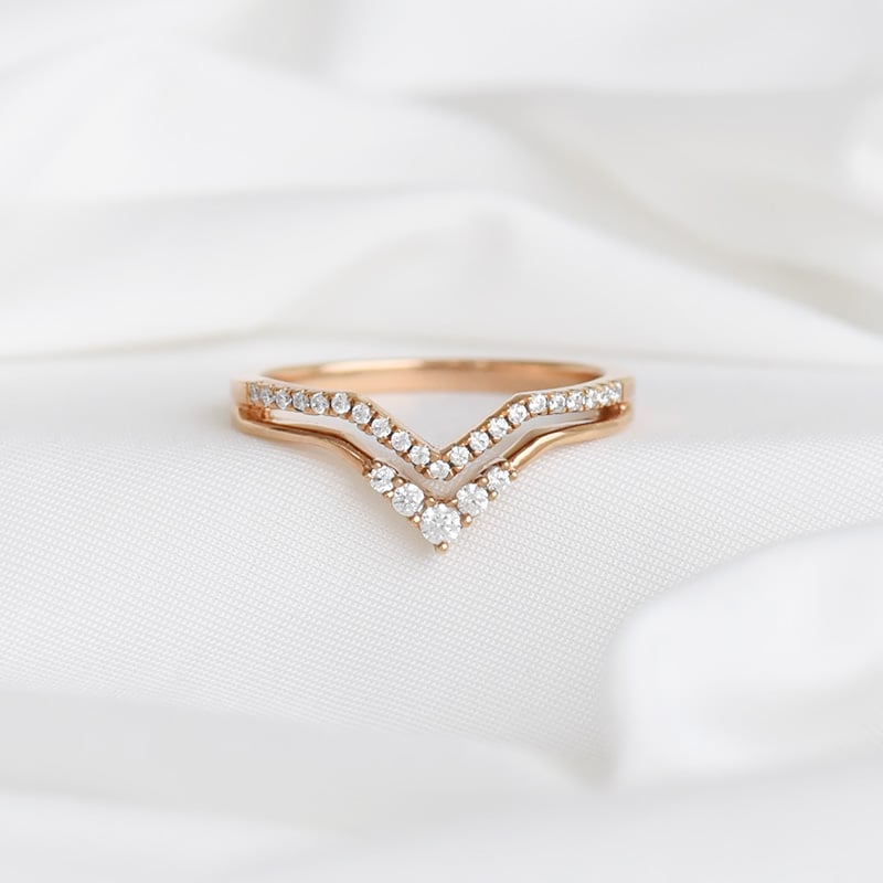 Vykrojený prsten s lab-grown diamanty Themba