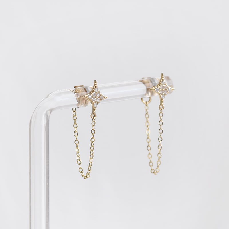 Stříbrné visací náušnice s lab-grown diamanty Jonas