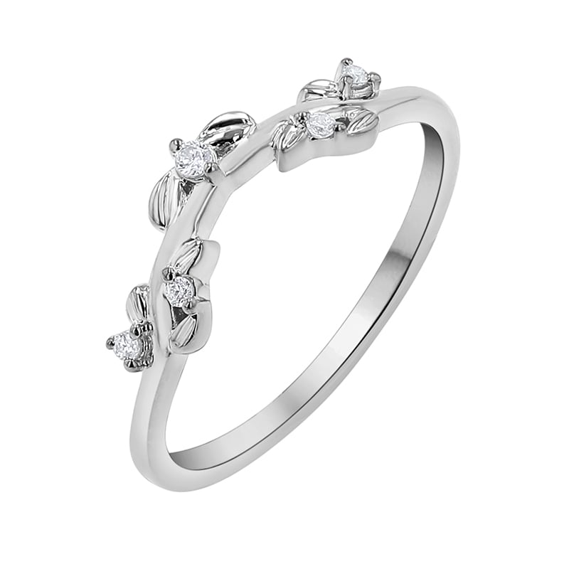 Vykrojený prsten ve tvaru větvičky s lab-grown diamanty Aiden