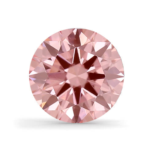 Lab-grown IGI 0.77ct VS1 Fancy Intense Pink Round diamant
