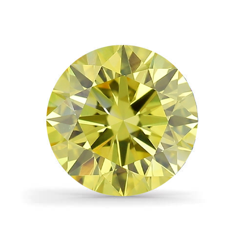 Lab-grown IGI 0.44ct VS1 Fancy Vivid Yellow Round diamant LG550249400