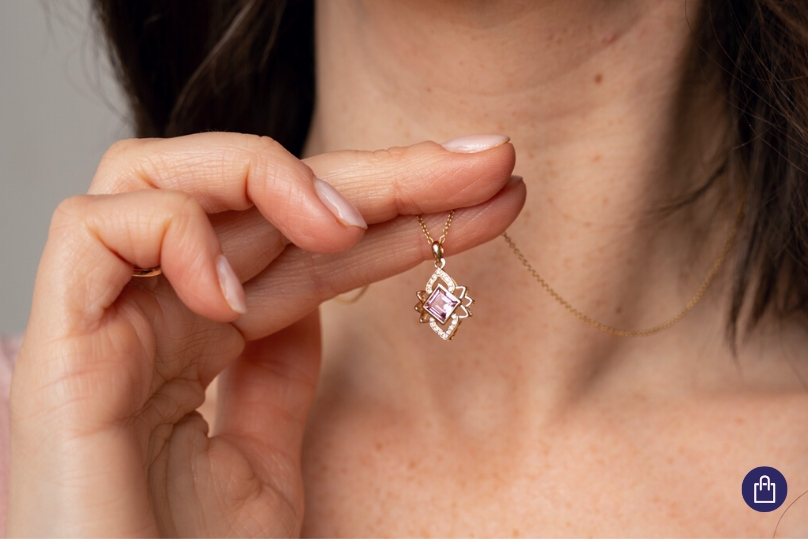 Turmalínový náhrdelník s diamanty