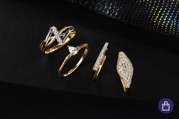 Zlaté prsteny s diamanty