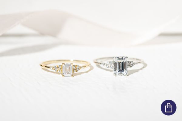 Divorce ring s emerald diamantem