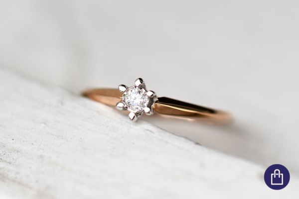 Solitaire prsten s lab-grown diamantem