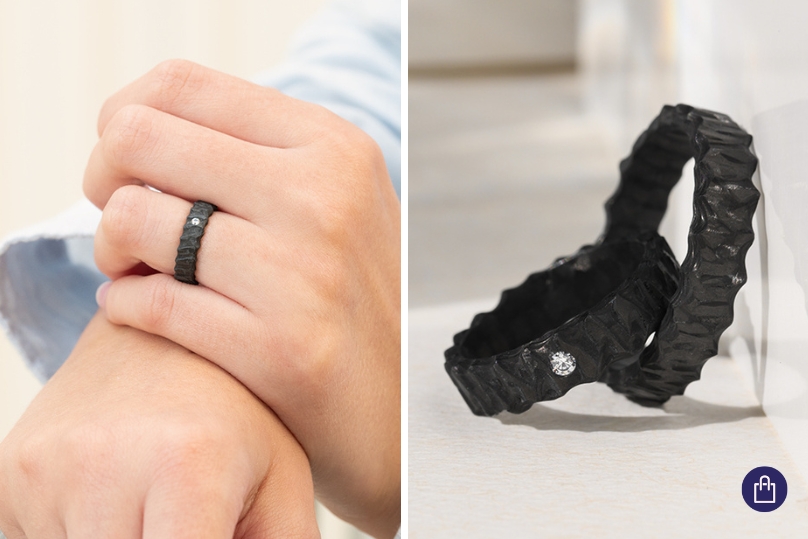 Karbonový prstýnek