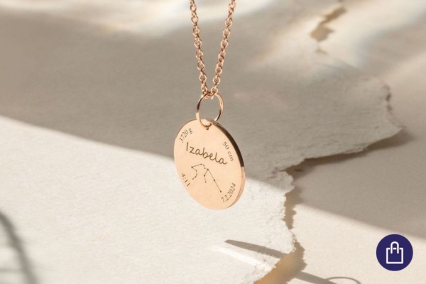 Novorozenecký medailon s gravírem