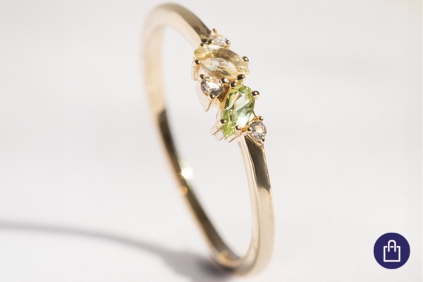 Olivínový šperk pro znamení Koně