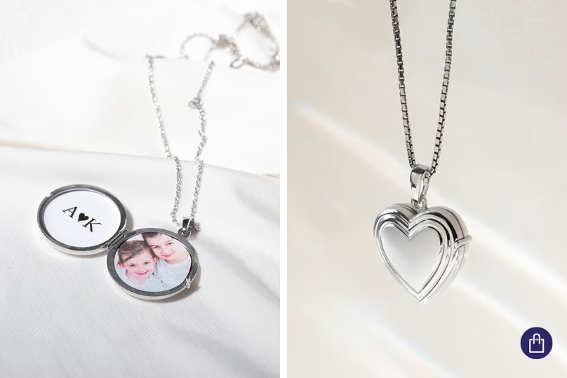 Otevírací medailonky ze stříbra