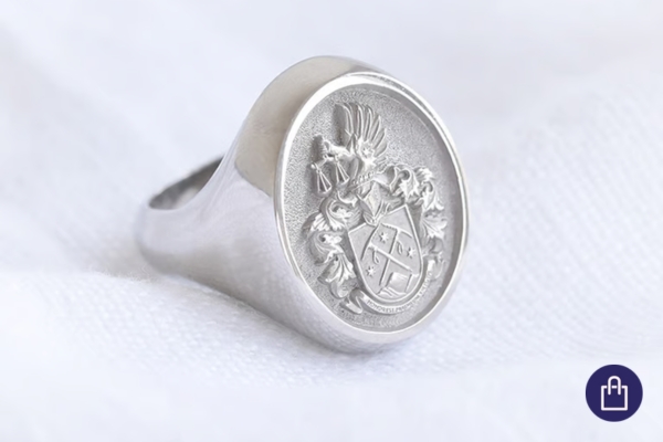 Pánský pečetní prsten z platiny