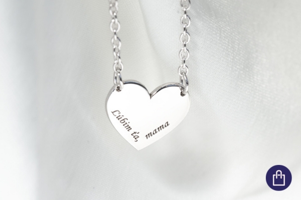 Náhrdelník se srdcem a gravírem