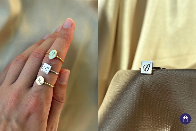 Promise rings s písmeny