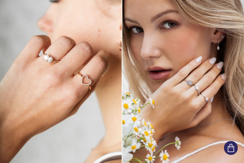 Valentýnské šperky na ženě