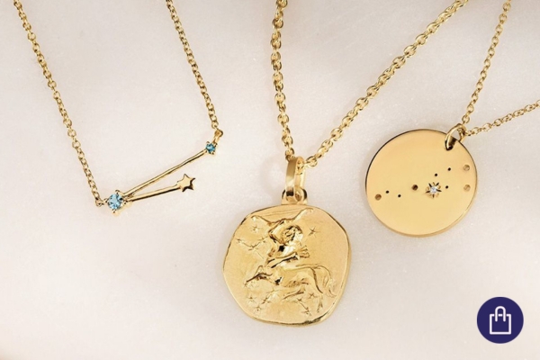 Zlaté šperky se znamením zvěrokruhu