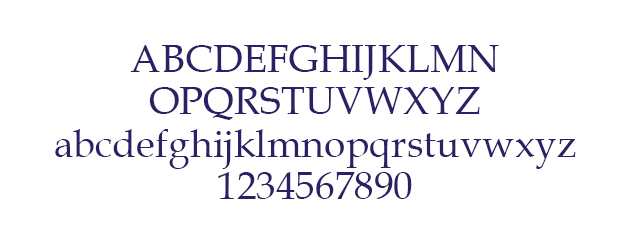 Ukázka fontu Book Antiqua