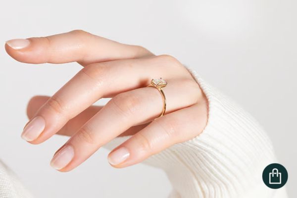 Zásnubní prsten s emerald moissanitem Olson