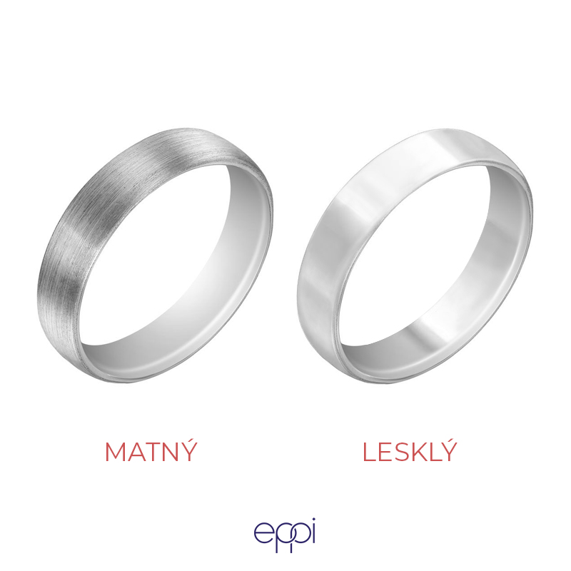 Dámský prsten ve tvaru lístečků s diamanty a pánský plochý prsten Emery fit2