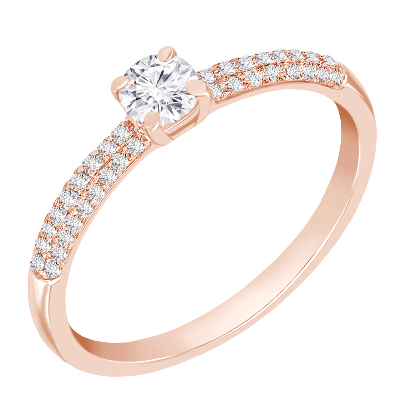 Zásnubní prsten s moissanitem a diamanty Kristen 100260