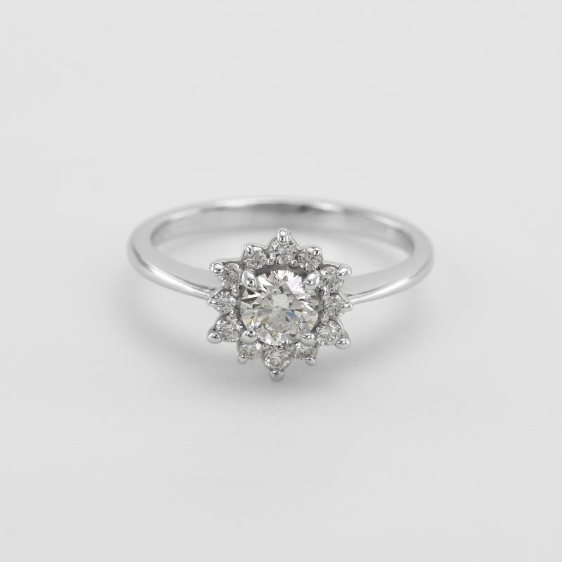 Zásnubní prsten s moissanitem a lab-grown diamanty Condeh 100600