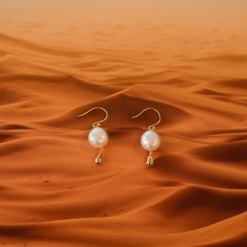 Pozlacená perlová kolekce šperků Minahil 101270