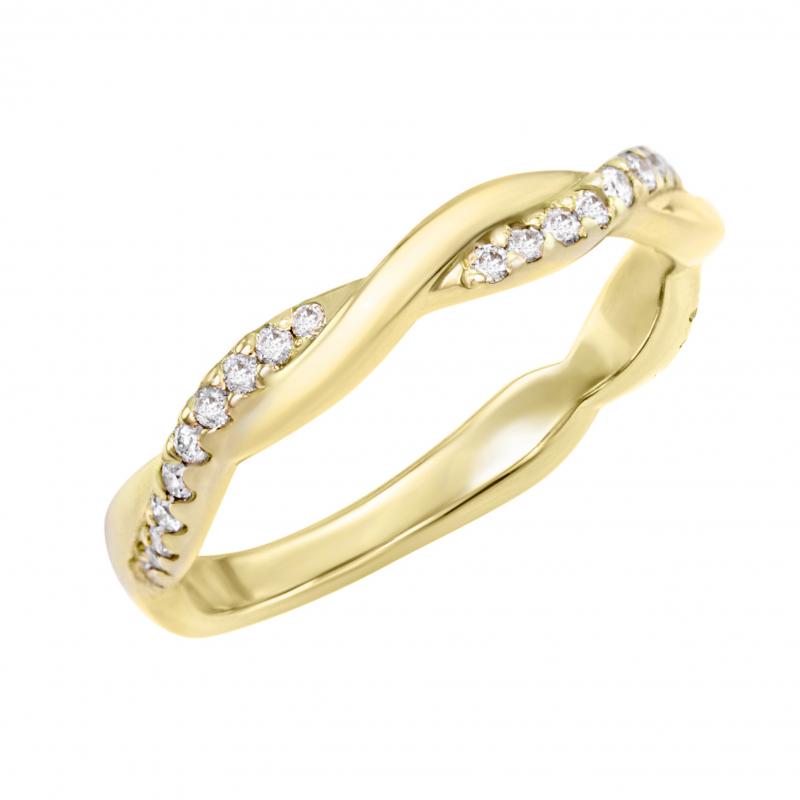 Proplétaný prsten s lab-grown diamanty Malea 101300