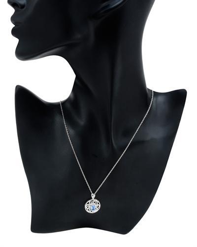 Stříbrný safírový náhrdelník 1020
