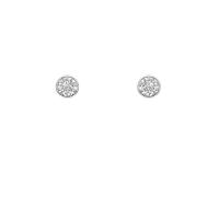 Stříbrné minimalistické bezel náušnice s diamanty Tofine