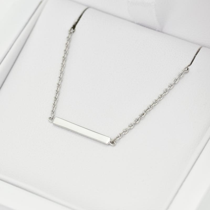 Jemný stříbrný náhrdelník Bar 103770