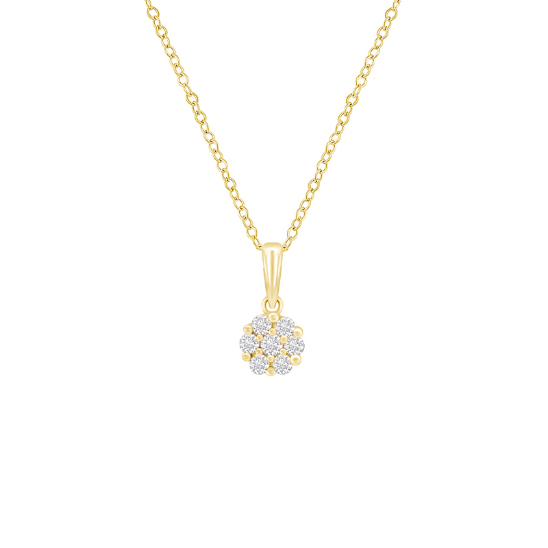 Stříbrný náhrdelník s lab-grown diamanty Garin 104220
