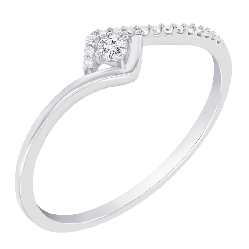Stříbrný romantický prsten s lab-grown diamanty Cuevas