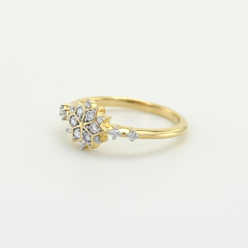 Stříbrný prsten s lab-grown diamantovou hvězdou Nighty 104710