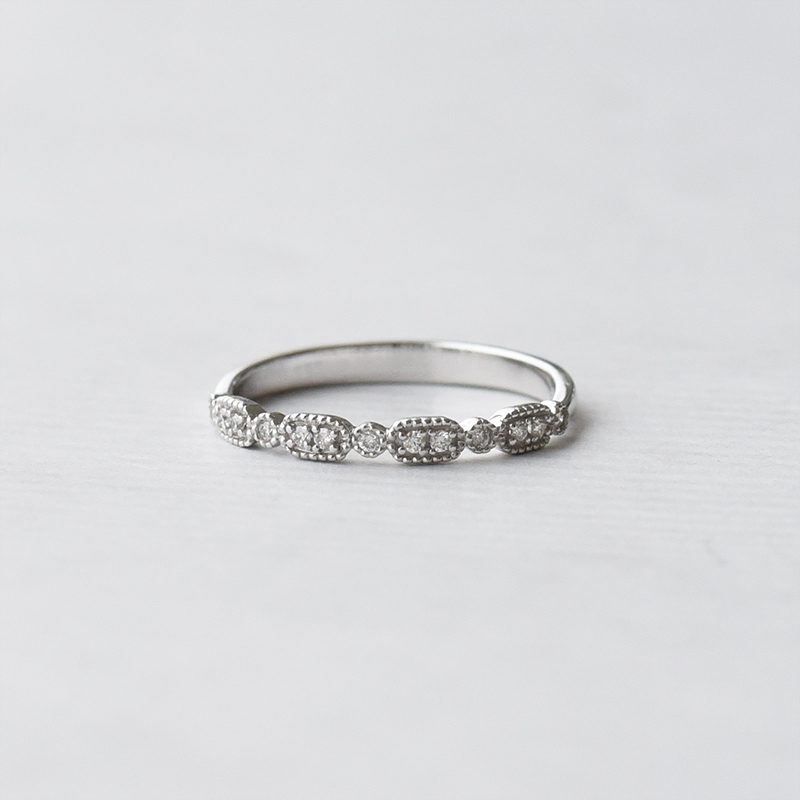 Stříbrný eternity prsten s lab-grown diamanty Pierce 104760