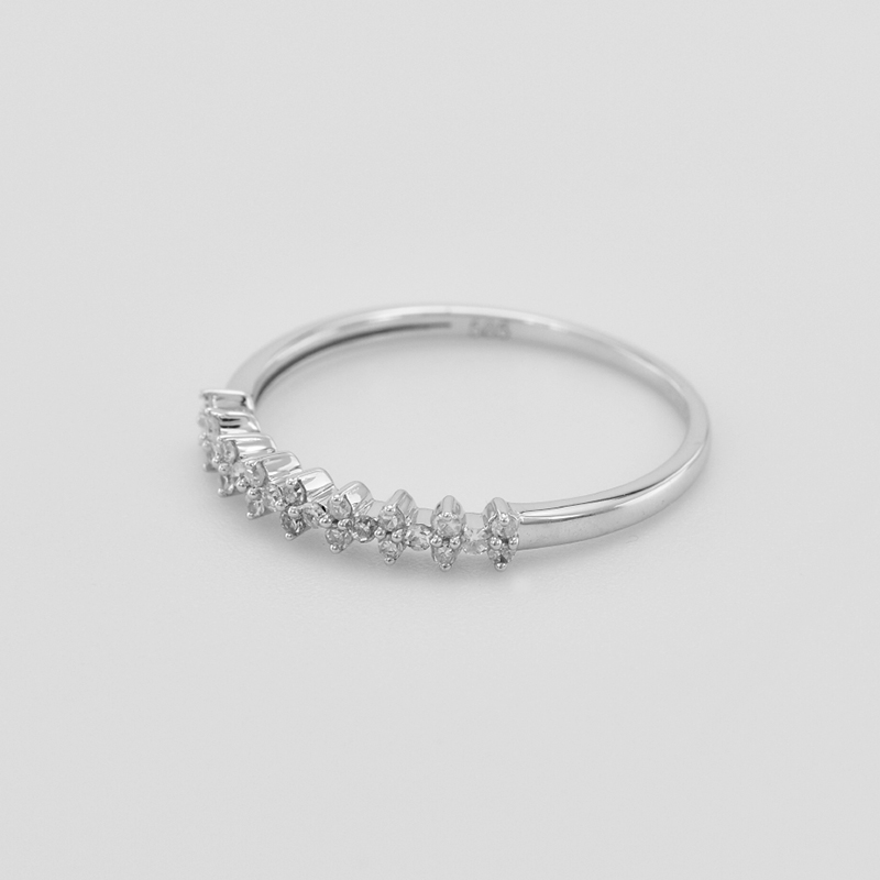 Stříbrný eternity prsten s lab-grown diamanty Reeva 104780