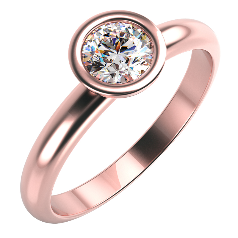 Prsten z růžového zlata 10820