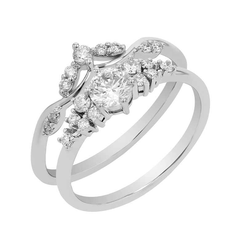 Romantický zásnubní set prstýnků s diamanty Edge 109160