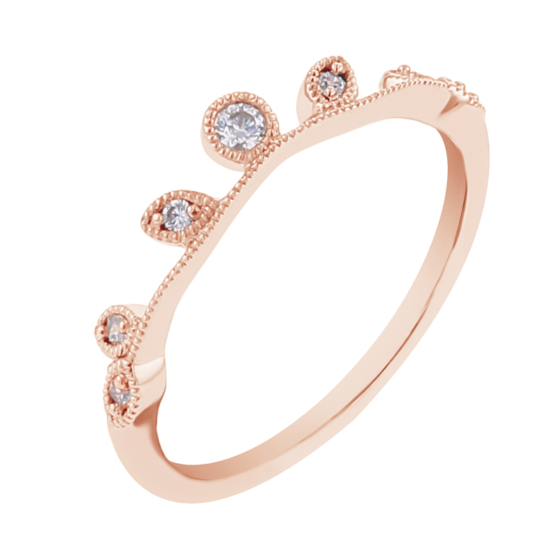 Minimalistický prsten s diamanty Bates 110470