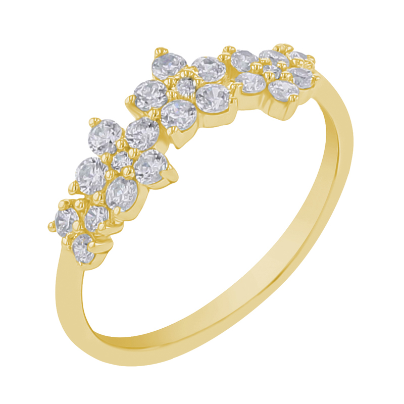 Květinový prsten s diamanty Juliet 110550