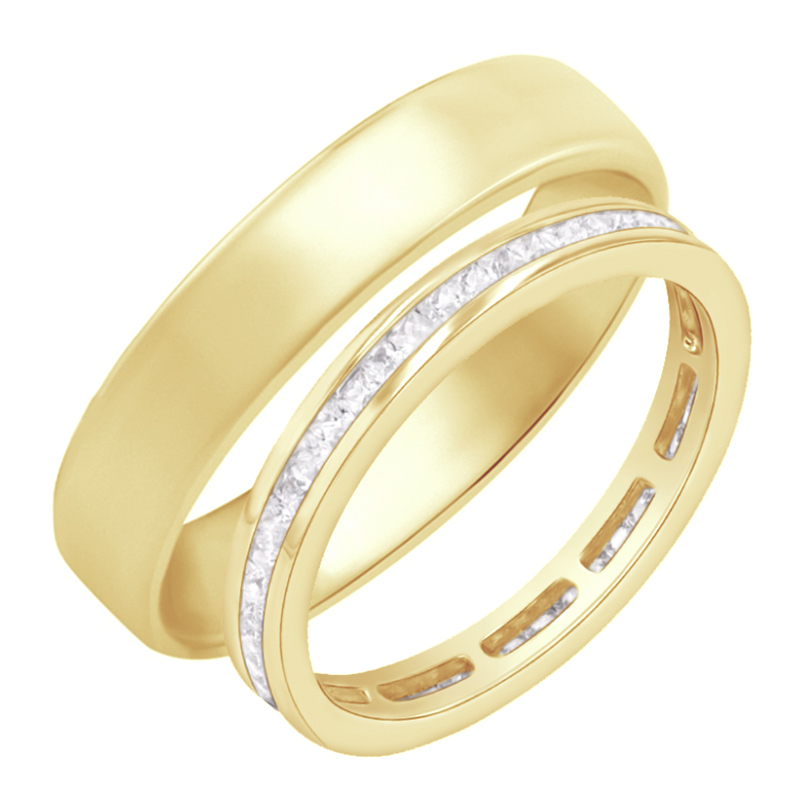 Eternity prsten s diamanty a pánský komfortní prsten Mirica 111150