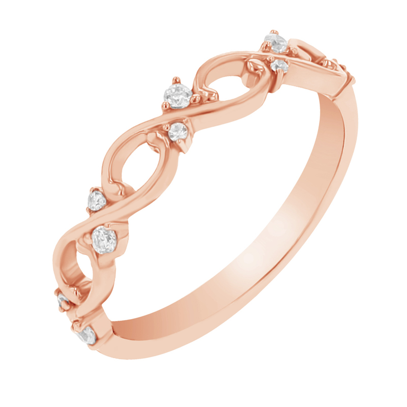 Romantický eternity prsten s lab-grown diamanty Ellwood 111620