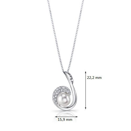 Stříbrný náhrdelník s perlou 11210