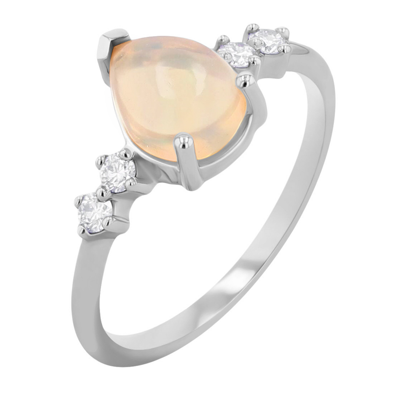 Opálový prsten s diamanty Ammara 112900