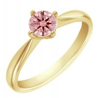 Zásnubní prsten s certifikovaným fancy pink lab-grown diamantem Mahiya